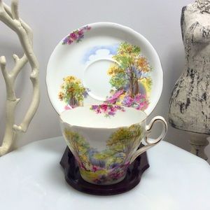 💖Vintage Rare Shelley England’s Charm teacup + saucer